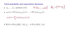 L073 Conditional Expectation amp the Total Expectation Theorem [upl. by Aleuqahs]