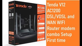 Tenda V12 AC1200 Dualband Wi Fi Gigabit VDSL ADSL Modem Router [upl. by Aleil202]