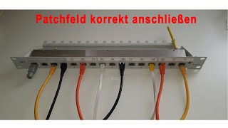 Patchfeld korrekt auflegen und Anschließen [upl. by Shorter]