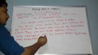 Melting point of saturatedamp unsaturated fatty acid [upl. by Haag]