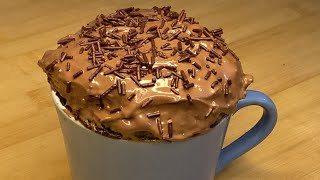 1 minute best chocolate mug cake in microwave [upl. by Ativahs542]