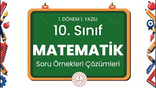 10 Sınıf Matematik 1 Dönem 1 Yazılı Soru Örnekleri Çözümleri [upl. by Nollid]