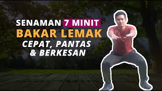 Senaman 7 Minit Bakar Lemak Cepat Pantas amp Berkesan  Noriman Ramli [upl. by Ion]