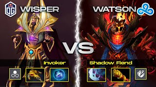 WISPER le demuestra sus HABILIDADES con INVOKER al SHADOW FIEND de WATSON  Highlights [upl. by Ellie853]