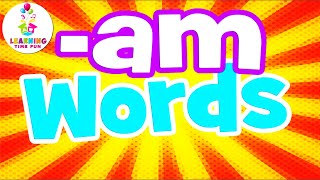 AM Words for Kids  Read AM Words for Children Word Families Series [upl. by Eelahs]