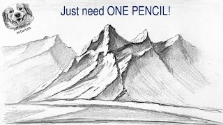 DRAWING COURSE 2 How to Draw Realistic Mountains with just ONE Pencil [upl. by Ataliah]