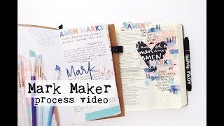 Bible Journaling Process Video  Mark Maker Devotional [upl. by Dyun]