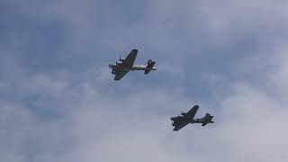 Memphis Belle Flyover Tribute NMUSAF [upl. by Ellon727]