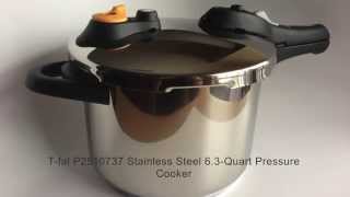 Tfal P2510737 Stainless Steel 63 Quart Pressure Cooker [upl. by Ecirtap]