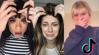 Chicas cortando flequillo TikTok Recopilación  Tik Tok 2020 [upl. by Begga]