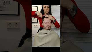 Just another visit to the hairdresser asmr femaleasmr shorts hairdresser haircut hair [upl. by Newra]