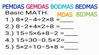 Many Failed to answer this Basic Math  MDAS PEMDAS GEMDAS BODMAS BIDMAS BEDMAS Order of Operations [upl. by Tevis364]