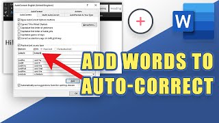 How to Add Custom Words to AutoCorrect in Word AddRemove Words from Spell Check [upl. by Badger]