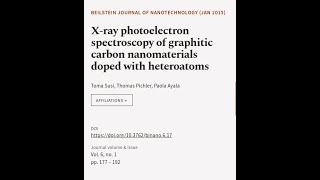 Xray photoelectron spectroscopy of graphitic carbon nanomaterials doped with heteroa  RTCLTV [upl. by Yelsehc135]