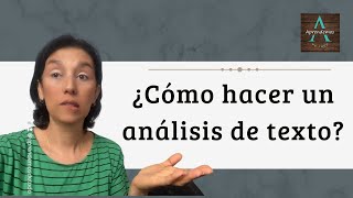 EJEMPLO de ¿Cómo hacer un análisis de texto SUPER FACIL  EXAMPLE of How to do a text analysis [upl. by Hubsher]