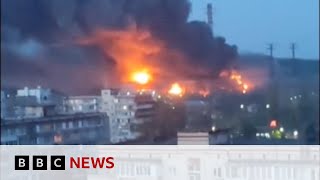 Ukraine war Russian strikes destroy key power plant in Kyiv  BBC News [upl. by Jacky553]