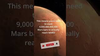 How many MARS BARS needed to reach MARS 😂 Shorts [upl. by Oakman747]