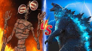 SIREN HEAD vs Godzilla  Epic Battle  Funny Animation [upl. by Volotta]