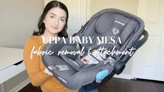 UPPABaby Mesa Fabric Removal and Attachment  How To Clean [upl. by Anilok]