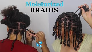 How to Braid Natural Hair Properly As A Protective Style  No Added Hair Needed [upl. by Aieken]