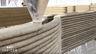 How Concrete Homes Are Built With A 3D Printer  Insider Art [upl. by Macnair]