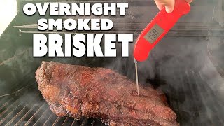 Overnight Smoked Brisket Recipe  How to Cook a Brisket on a Pellet Grill [upl. by Tteve]