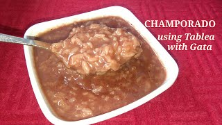 How To Cook CHAMPORADO USING TABLEA  Champorado With Coconut Milk [upl. by Gneh319]