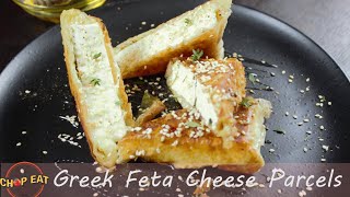 Greek Feta Parcels with Honey Sesame amp Thyme  Delicious Feta Appetizer [upl. by Yeldahc42]