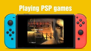 PSP games on the Nintendo Switch RetroArch [upl. by Yuma]