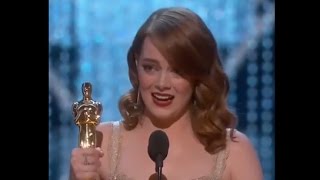 Emma Stone Oscars Speech for Best Actress Win  Oscars 2017 [upl. by Lleder799]