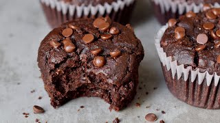 The Best Vegan Chocolate Muffins Easy amp GlutenFree Recipe [upl. by Oitaroh792]