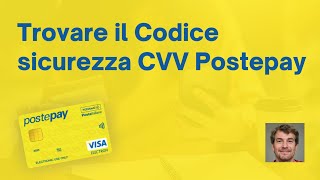 Trovare il Codice di Sicurezza CVV di Postepay [upl. by Iret]