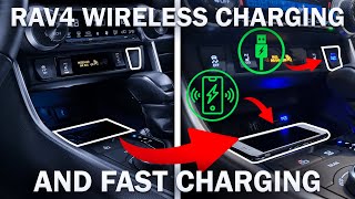 RAV4 20192023 GEN 5 HYBRID XLE WIRELESS CHARGING DOCK AND FAST CHARGING USB PORT INSTALLATION [upl. by Suissac]