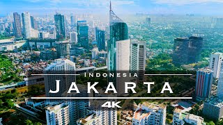 Jakarta Indonesia 🇮🇩  by drone 4K [upl. by Eicarg165]