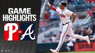 Phillies vs Braves Game Highlights 7724  MLB Highlights [upl. by Delmore]