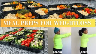 MEAL PREPS FOR WEIGHT LOSS WHAT I ATE TO LOSE 30 LBS IN 3 WEEKS  WEEK 1 [upl. by Merrow521]