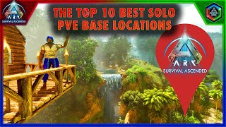 Top 10 Best PVE Base Locations in Ark Survival Ascended The Island Map [upl. by Mattie]