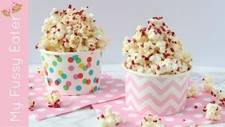 3 MINUTE RASPBERRY POPCORN  EASY MICROWAVE POPCORN RECIPE [upl. by Amory810]