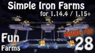 Simple Cheap Efficient  IRON Farms for 1144 Fun Farms 28 [upl. by Einahpets]