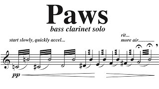 Paws bass clarinet solo by David Bennett Thomas [upl. by Madalyn490]