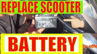 How to replace the battery in a Chinese scooter [upl. by Enohpets]