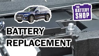 Audi Q5 SQ5 2009  present  New Battery Install [upl. by Ynnot]