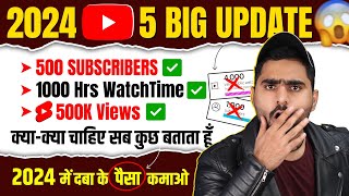 YouTube Monetization New Rules 2024  Full Explained [upl. by Niraj46]