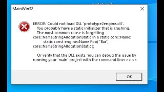 how to solveerror could not load dll  prototype2enginedll [upl. by Evvy873]