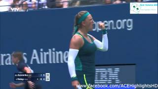 Victoria Azarenka vs Simona Halep US OPEN 2015 [upl. by Libre]