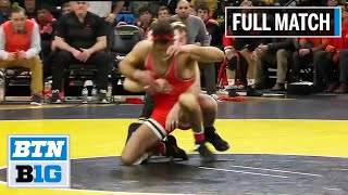 125 LBS 4 Nick Piccininni Oklahoma State vs 1 Spencer Lee Iowa  2020 B1G Wrestling [upl. by Siraval]