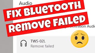 Remove Bluetooth Devices From Windows 10 Remove Failed Error Fix [upl. by Elliven716]