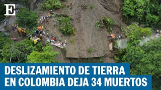 COLOMBIA  34 muertos por un derrumbe [upl. by Eciuqram]