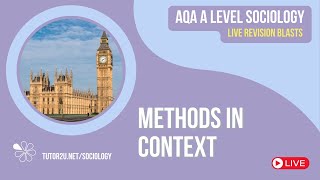 Methods in Context  Live Revision for AQA A Level Sociology [upl. by Anawot]