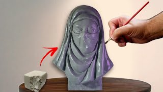 Creating a Stunning Womens Face Sculpture from Clay  StepbyStep Tutorial [upl. by Chinua]